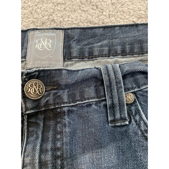 Men's Rock & Republic Denim Blue Jeans Size 38 x 32 Henlee 5 Pocket Design - Picture 4 of 16